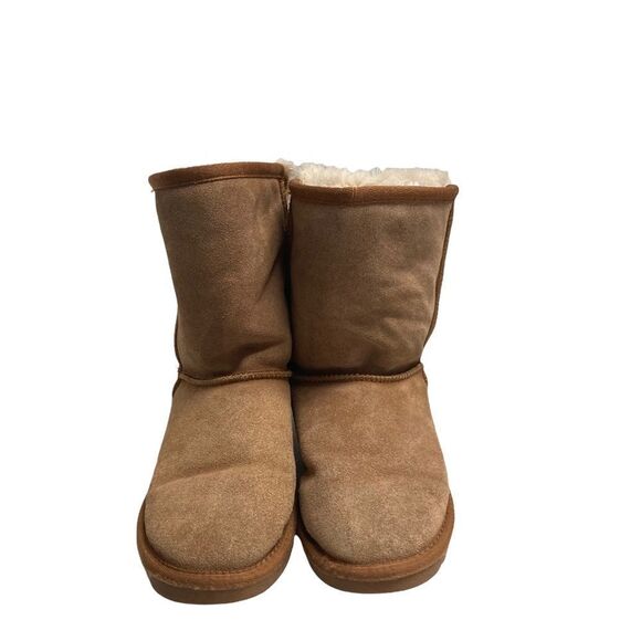 DREAM PAIRS Women’sSweaty-Buckle-K Suede Boots Tan Size 5 - Picture 1 of 12